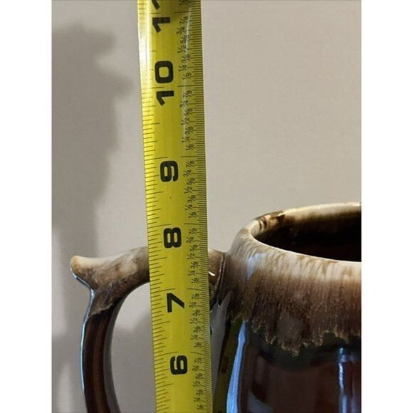 MCCOY USA BROWN DRIP Glaze #7011 Ice Lip Pitcher, Exc Cond. 8" Tall, Vintage - Picture 4 of 9